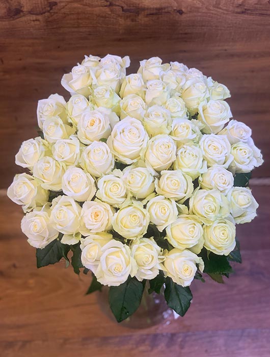 Букет "55 белых роз"  - 25 роз.рф Тюмень